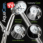 AquaCare 8-mode High Pressure Handheld Shower Head with 2-mode Power Wash