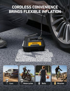 AstroAI H2 Pro Cordless Tire Inflator Portable Air Compressor 12VDC Battery