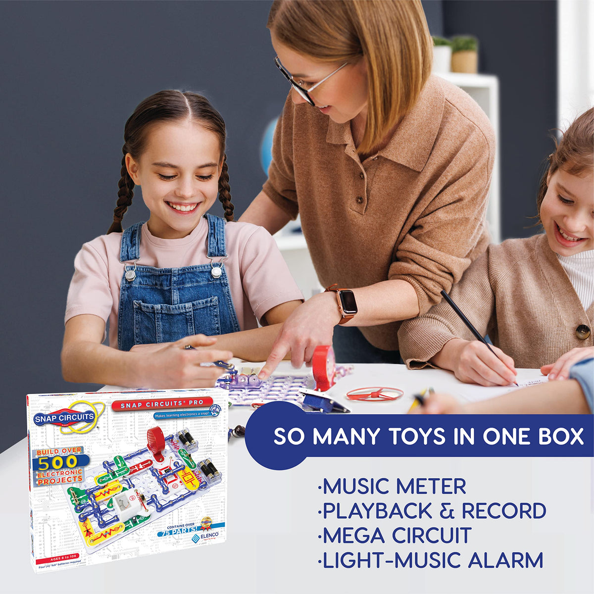 SNAP CIRCUITS Classic SC-300 STEM Electronics Kit, 300+ Projects, Ages 8+