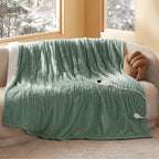 Bedsure Cloud Bubble Grey Heated Blanket Throw, Soft Cozy Electric Blanket