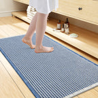 Smiry Waffle Bath Mat 24X16, Extra Soft Absorbent Bathroom Rugs, Black