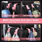 4-Pack Car Headrest Hooks Holds 55lbs Seat Storage Organizer for Bags