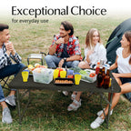 10 PACK of 8 Feet Foldable Table with Built in Handle & Steel Legs | 8 FT Heavy Duty Portable | Perfect for Party, Dining, Wedding, Events, Picnic Indoor, Outdoor, Camping, Temporary - 8 Foot