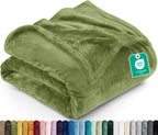 Utopia Bedding Ultra Soft Fleece Bed Blanket Queen Size Grey (90x90 Inches)