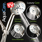 AquaCare 8-mode High Pressure Handheld Shower Head with 2-mode Power Wash