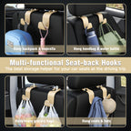 4-Pack Car Headrest Hooks Holds 55lbs Seat Storage Organizer for Bags
