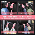 4-Pack Car Headrest Hooks Holds 55lbs Seat Storage Organizer for Bags