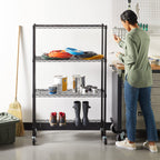 Amazon Basics 5-Shelf Tower Adjustable Storage Shelving Unit, Chrome, 16" x 16" x 54", 150 lbs Per Shelf