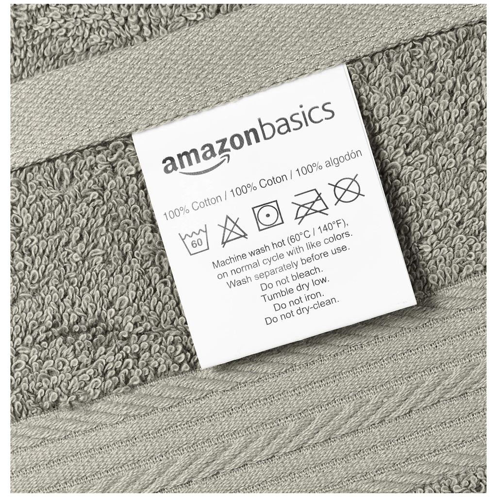 Amazon Basics Fade-Resistant 100% Cotton Bath Towel, 30"x54", Teal Green, 2-Pack