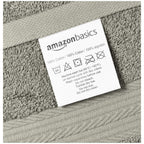 Amazon Basics Fade-Resistant 100% Cotton Bath Towel, 30"x54", Teal Green, 2-Pack