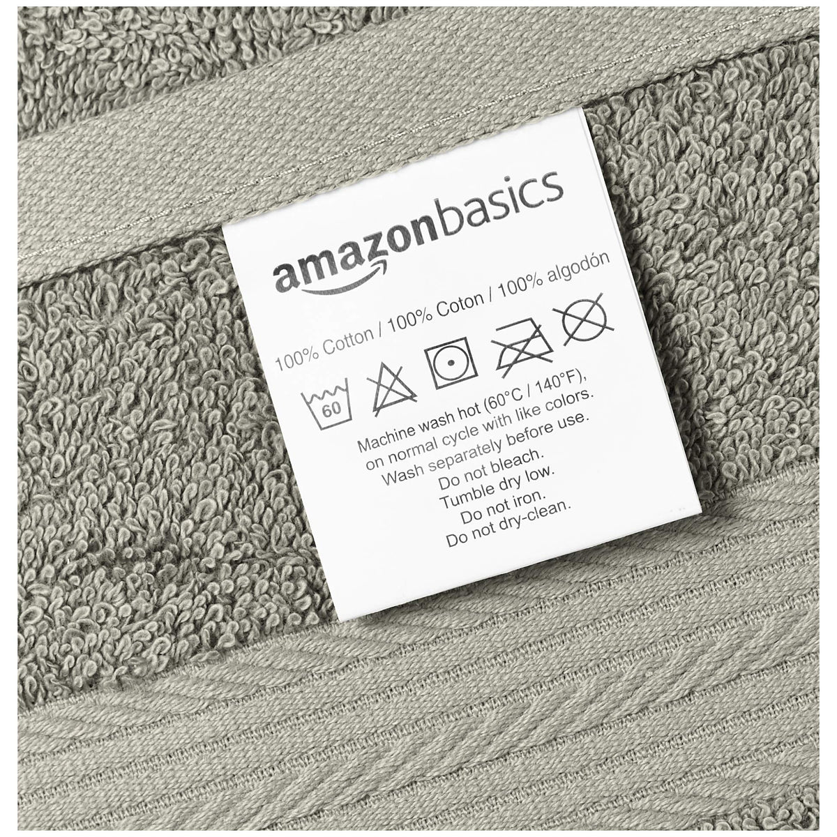 Amazon Basics Fade-Resistant 100% Cotton Bath Towel, 30"x54", Teal Green, 2-Pack