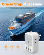 TESSAN European Travel Plug Adapter 2 Pack, Type C Plug