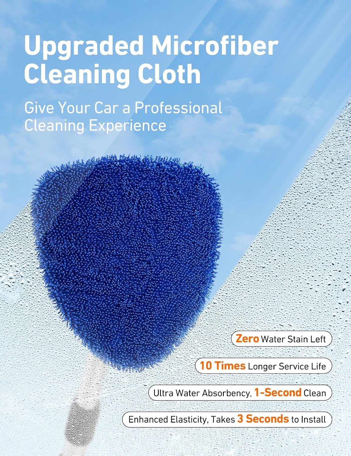 AstroAI Windshield Cleaner Tool & Car Interior Detailing Kit, Blue, 21 in