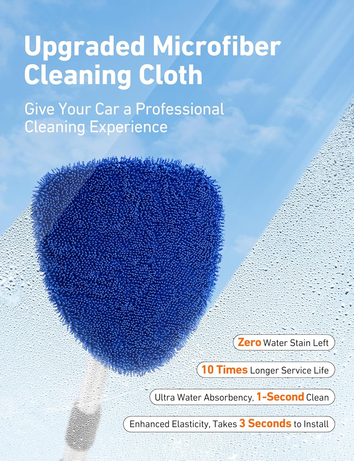 AstroAI Windshield Cleaner Tool & Car Interior Detailing Kit, Blue, 26 in