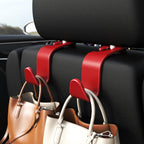 4-Pack Car Headrest Hooks Holds 55lbs Seat Storage Organizer for Bags