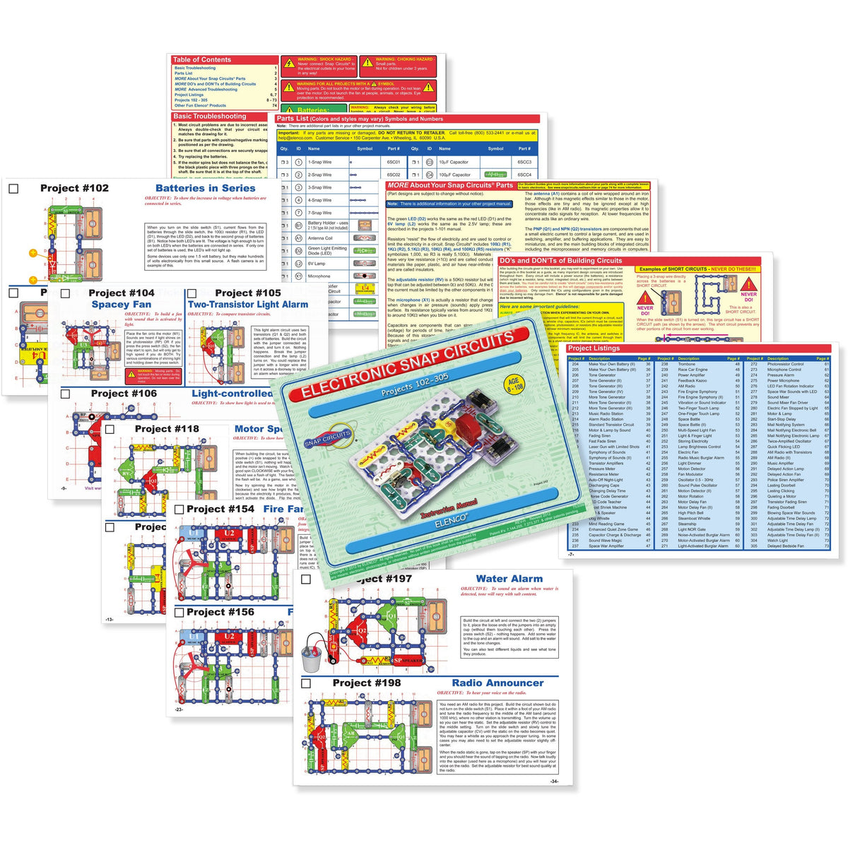 SNAP CIRCUITS Classic SC-300 STEM Electronics Kit, 300+ Projects, Ages 8+